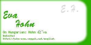 eva hohn business card